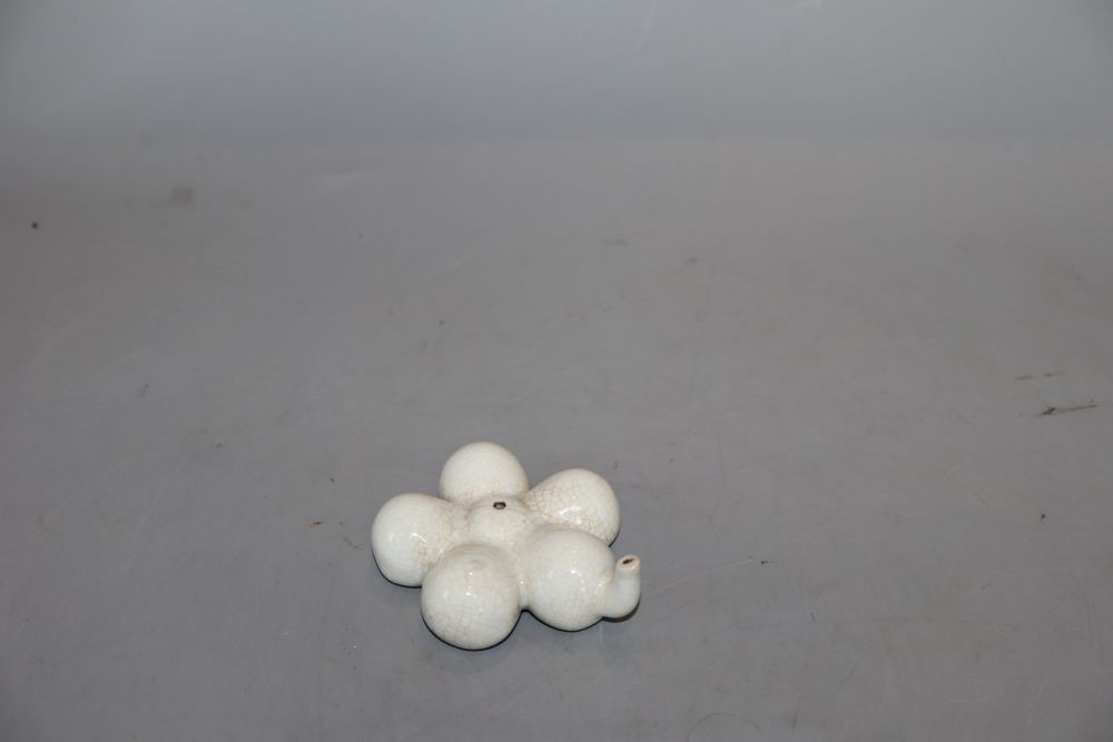 A Korean crackleglaze waterdropper, length 8.5cm